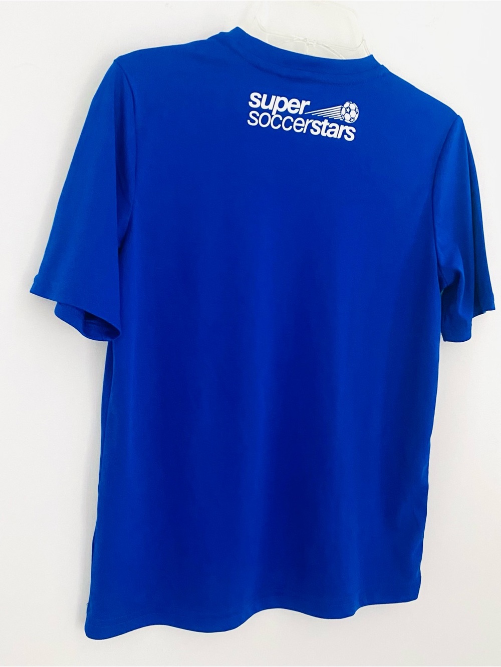⚽️Boys “Super Soccer Stars” Blue Dri-fit Sports Shirt SZ 8 (small Y) - Picture 8 of 12